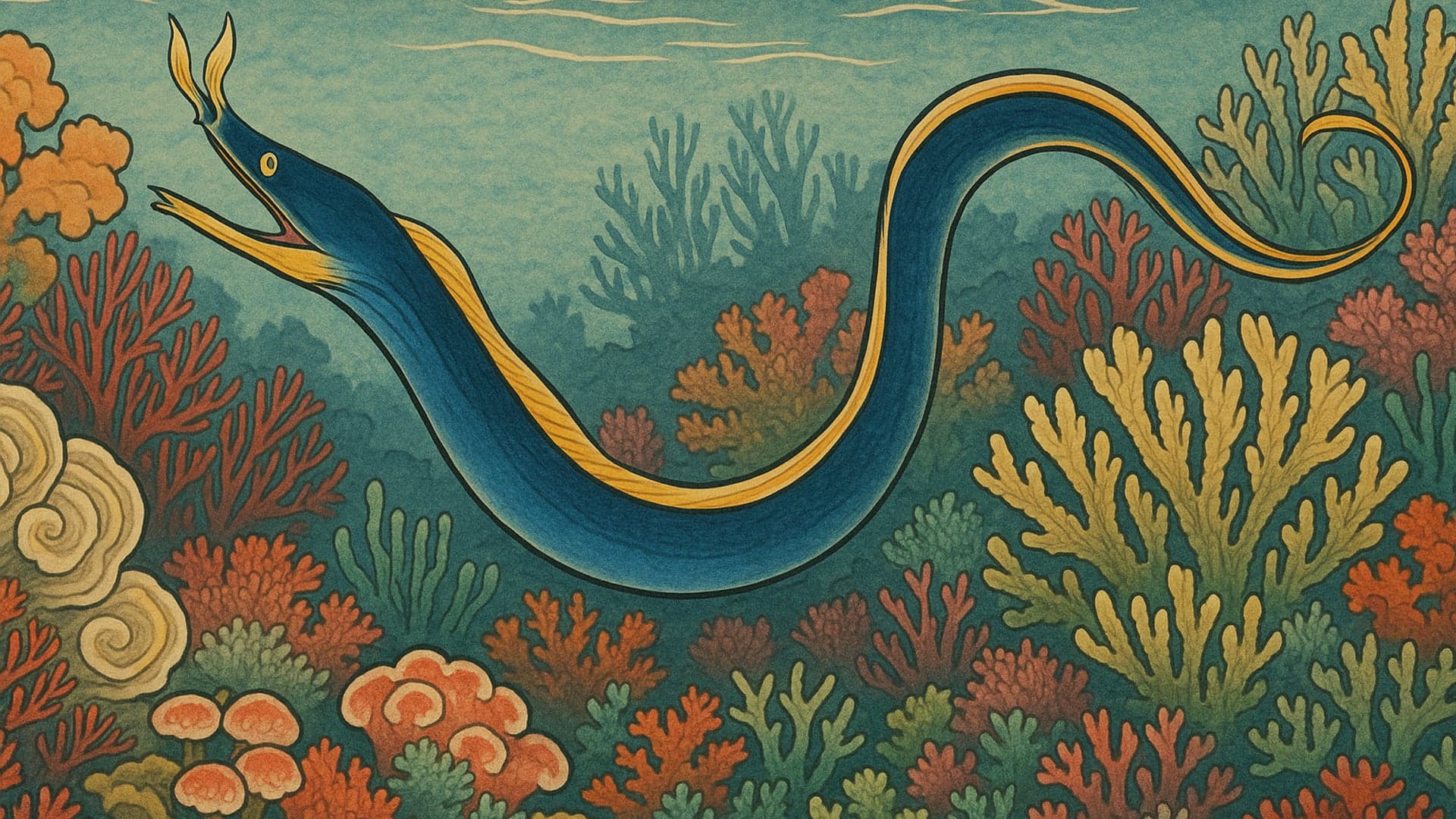 Ribbon Eel, Ukiyo-e