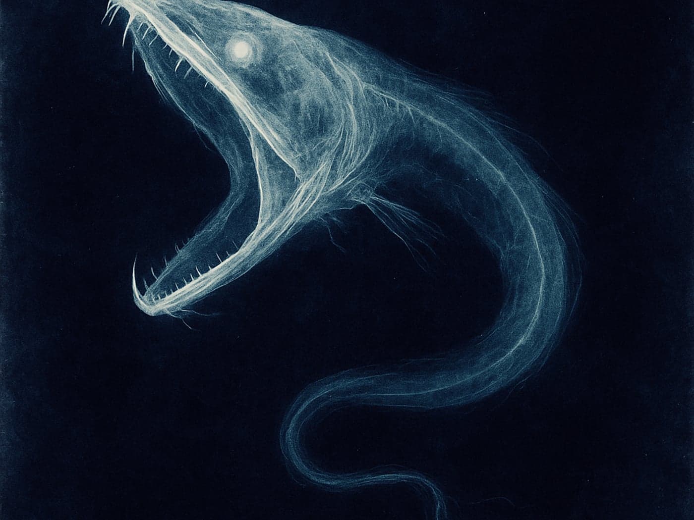Gulper Eel, Cyanotype